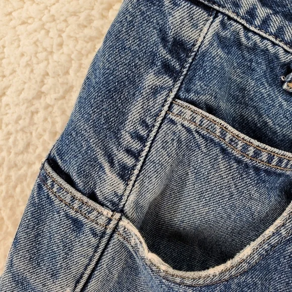 Vtg Guess Blue Jeans Men 34x29.5 Baggy Hi Rise Tapered Distressed USA 90s Grunge - Picture 11 of 15